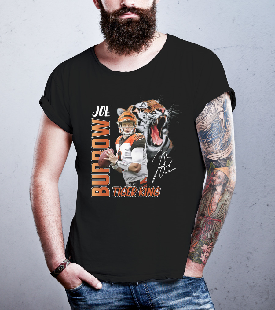 Joe Burrow Tiger King Cincinnati Bengals Football T-Shirt