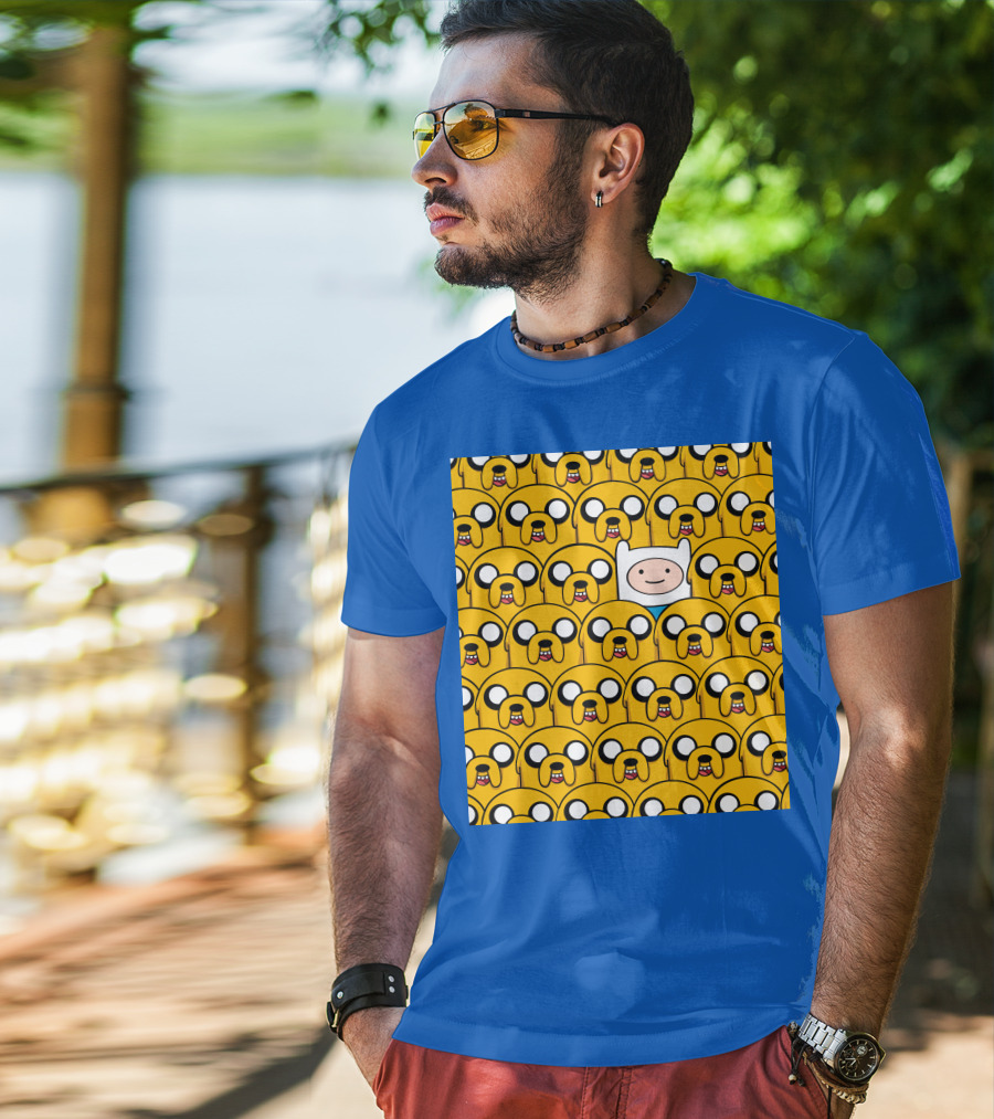 Finnthehuman Surrounded By Jake Faces T-Shirt