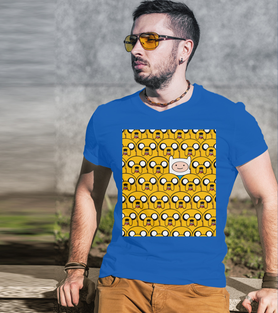 Finnthehuman Surrounded By Jake Faces T-Shirt