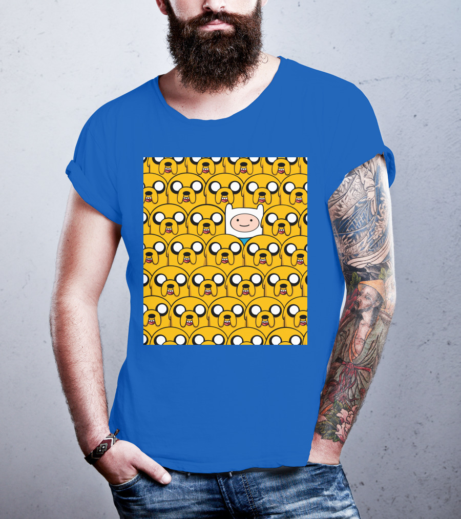 Finnthehuman Surrounded By Jake Faces T-Shirt