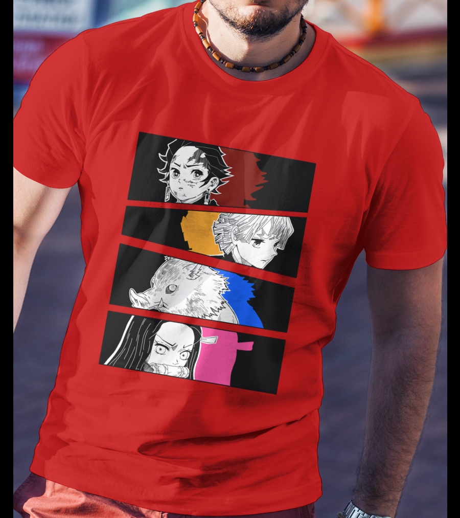 Demon Slayer Heroes Manga Style Characters T-Shirt