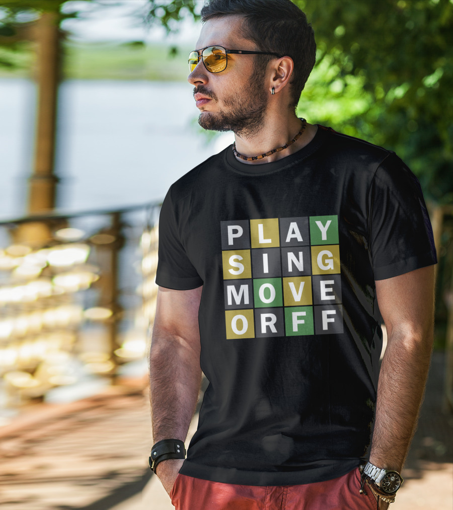Playing Sing Move Off Wordle Gamer T-Shirt