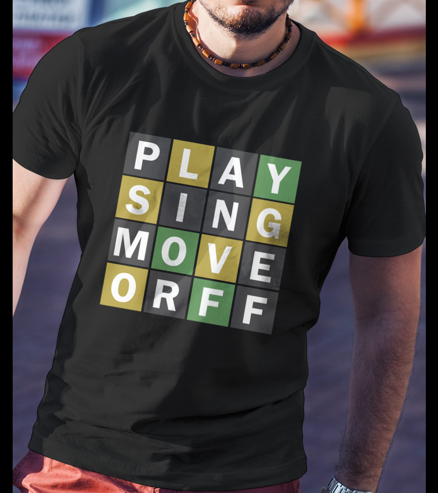 Playing Sing Move Off Wordle Gamer T-Shirt