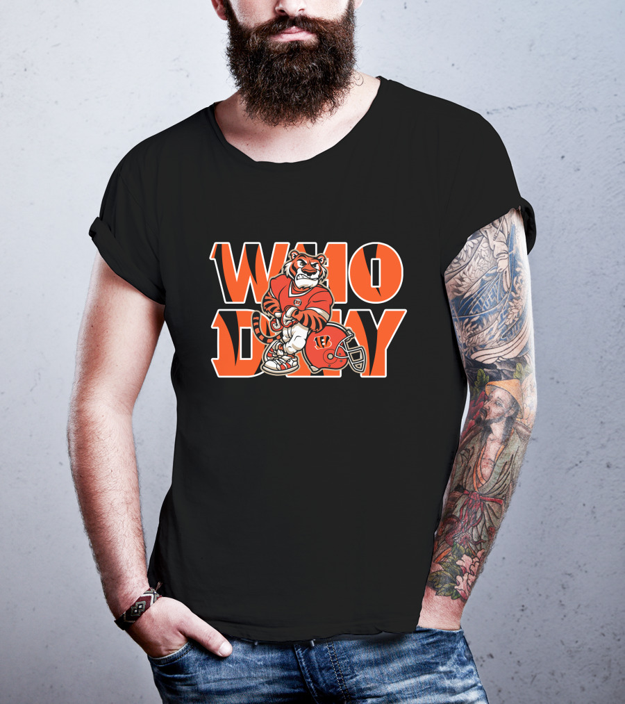 WHO DEY Tiger Football Spirit T-Shirt