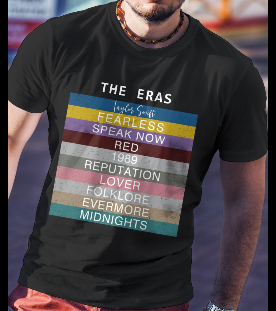 Taylor Swift The Eras Fearless Speak Now Red 1989 Reputation Lover Folklore Evermore Midnights T-Shirt