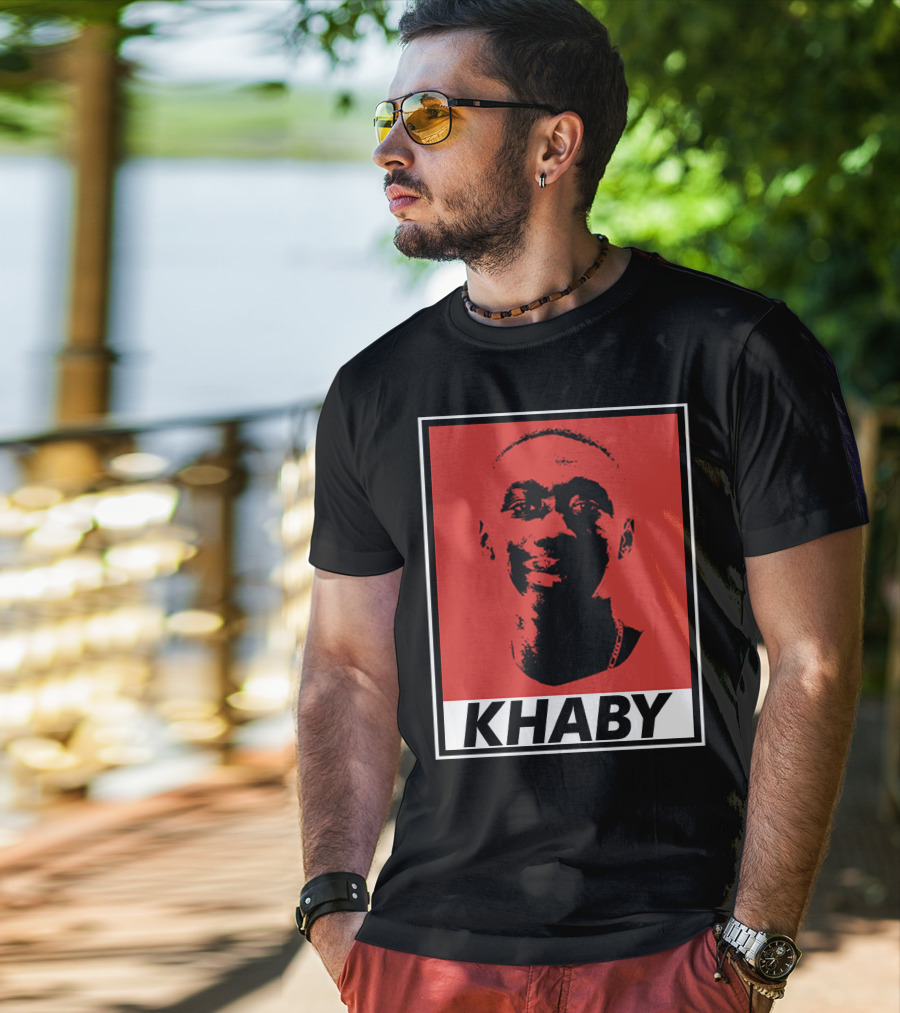 Khaby Lame Bold Graphic Red And Black T-Shirt