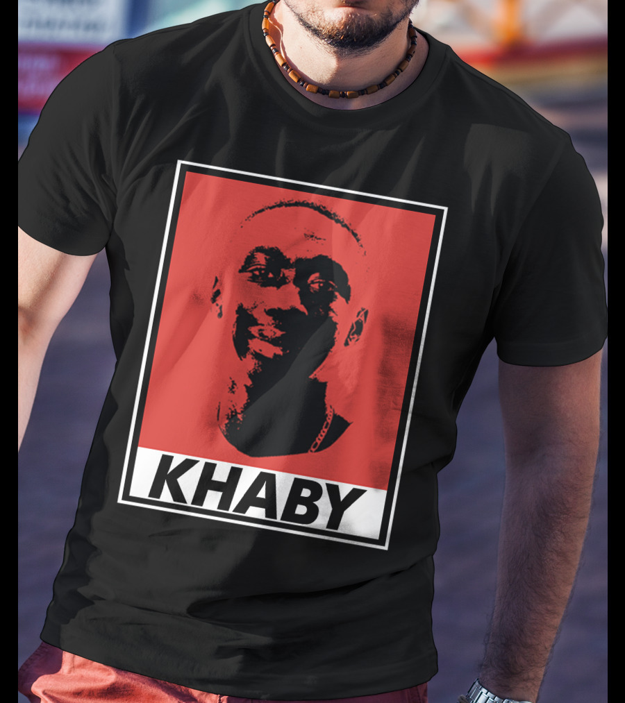 Khaby Lame Bold Graphic Red And Black T-Shirt
