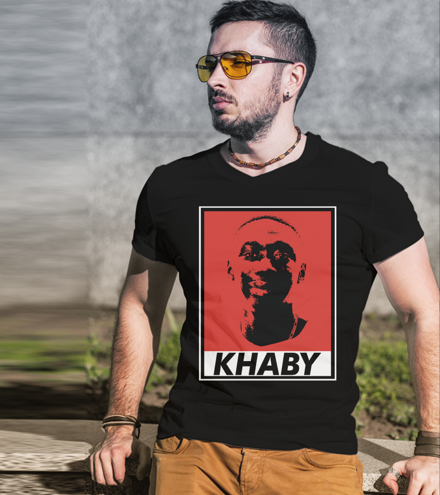 Khaby Lame Bold Graphic Red And Black T-Shirt