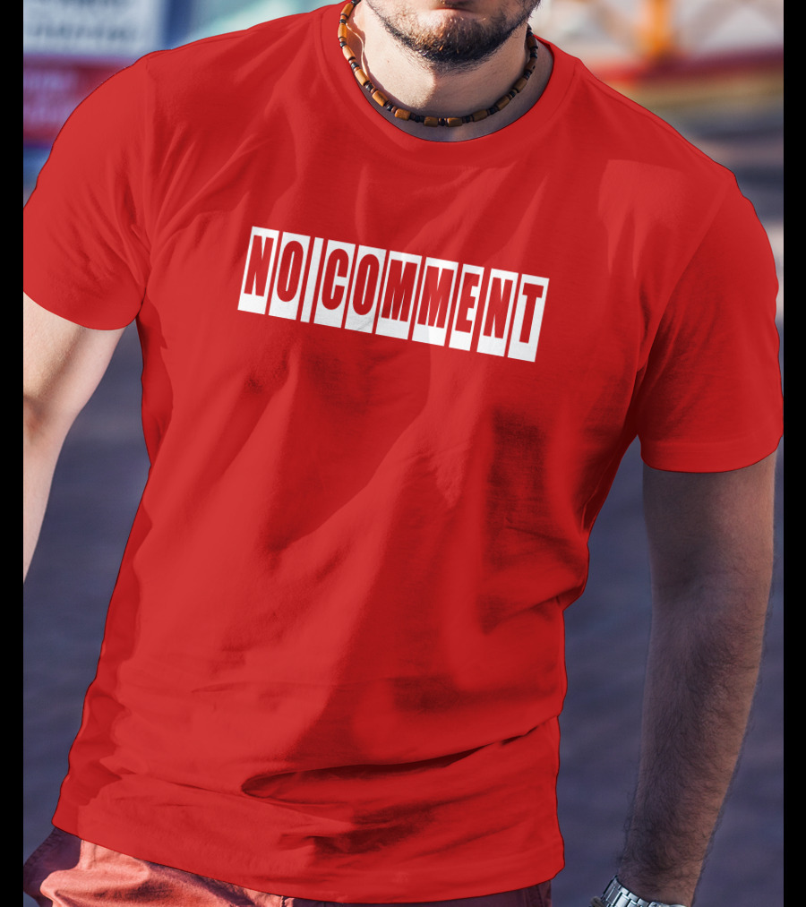 No Comment Bold Red T-Shirt