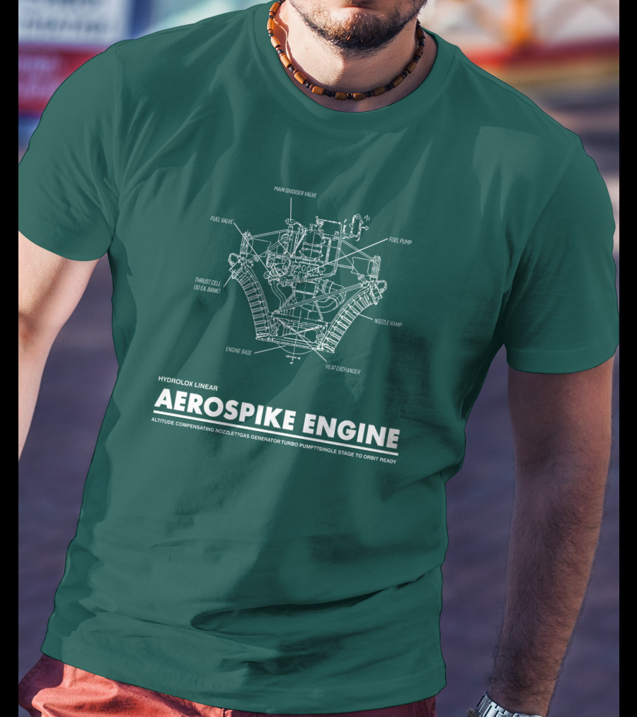 Hydrolox Linear Aerospike Engine Diagram Altitude Compensating Nozzle Turbo Pump T-Shirt