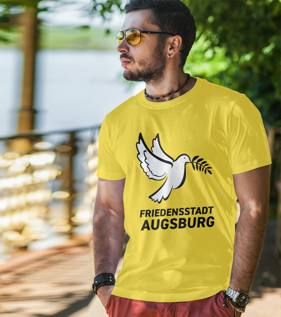 Friedensstadt Augsburg Peace Dove With Olive Branch T-Shirt