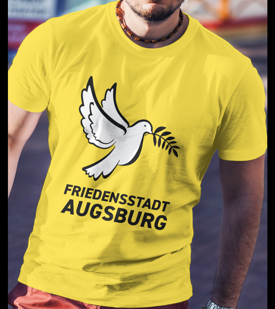 Friedensstadt Augsburg Peace Dove With Olive Branch T-Shirt