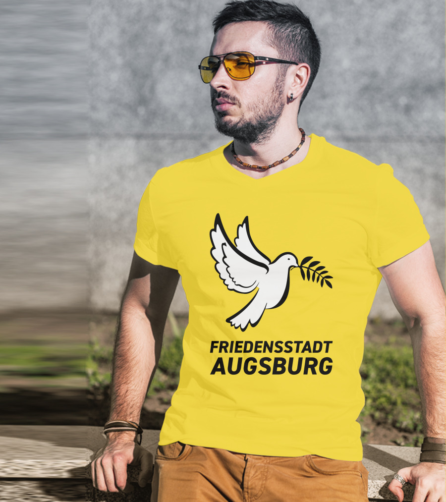 Friedensstadt Augsburg Peace Dove With Olive Branch T-Shirt