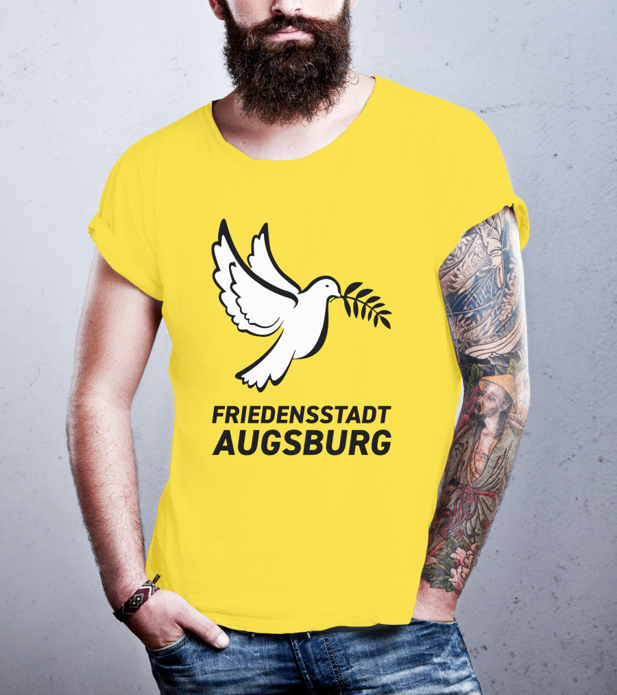 Friedensstadt Augsburg Peace Dove With Olive Branch T-Shirt