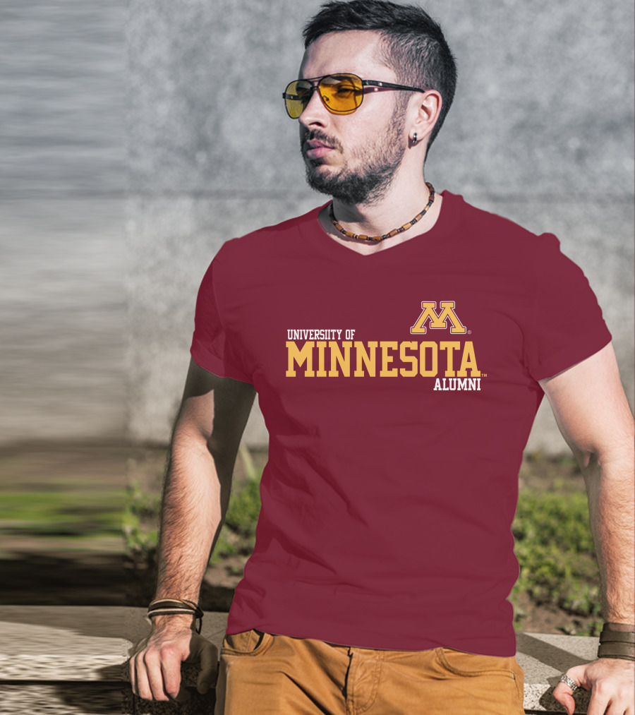 University Of Minnesota Alumni Bold Gold Maroon Iconic Collegiate T-Shirt
