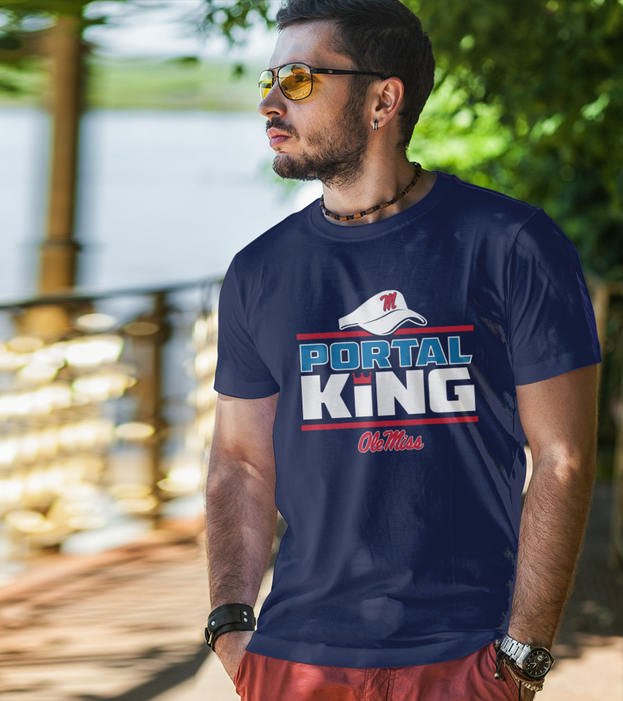 Ole Miss Portal King Football Hat T-Shirt