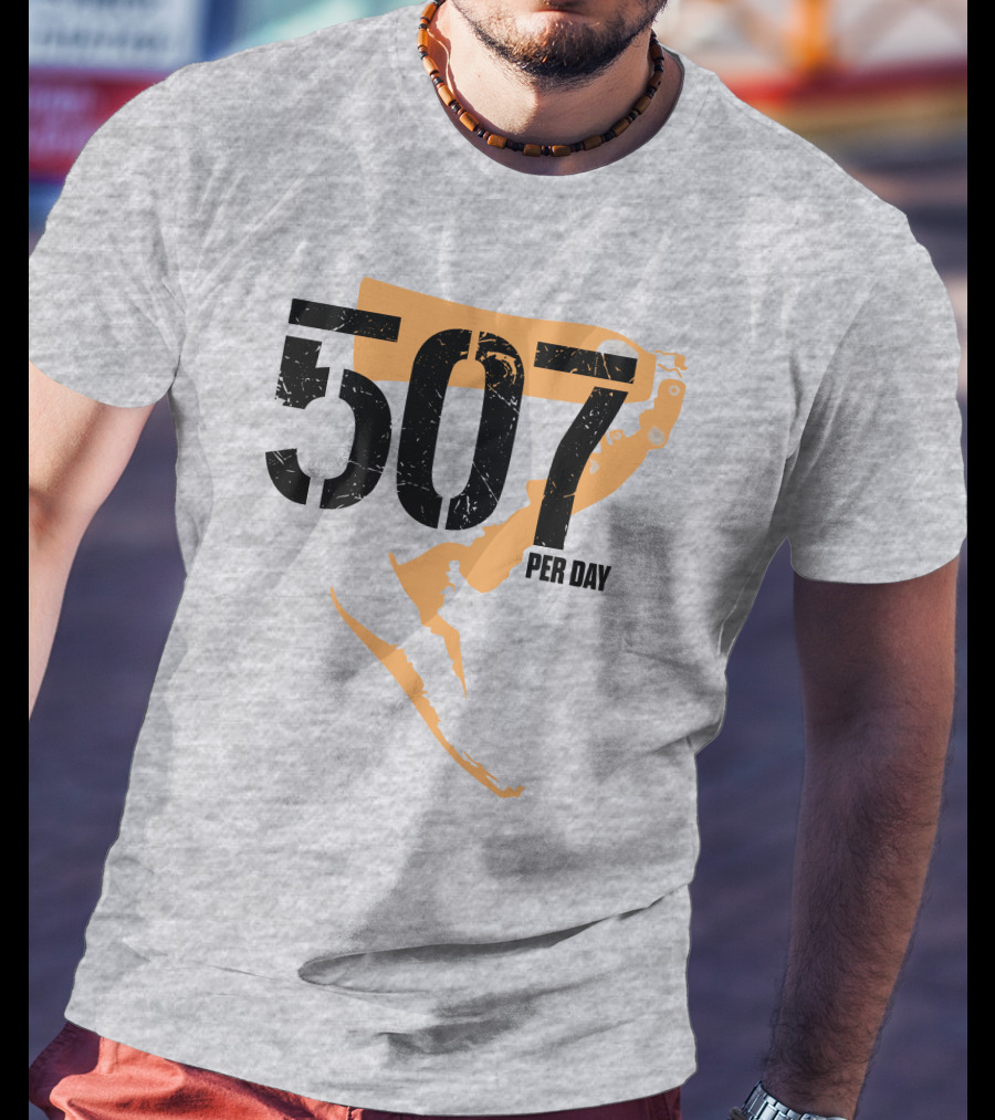 507 Per Day Mackinac Island Map T-Shirt