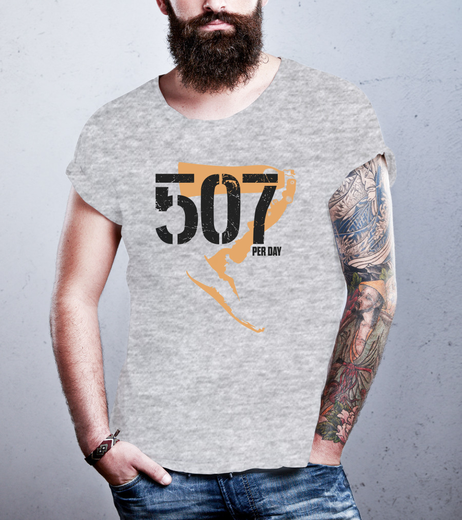 507 Per Day Mackinac Island Map T-Shirt