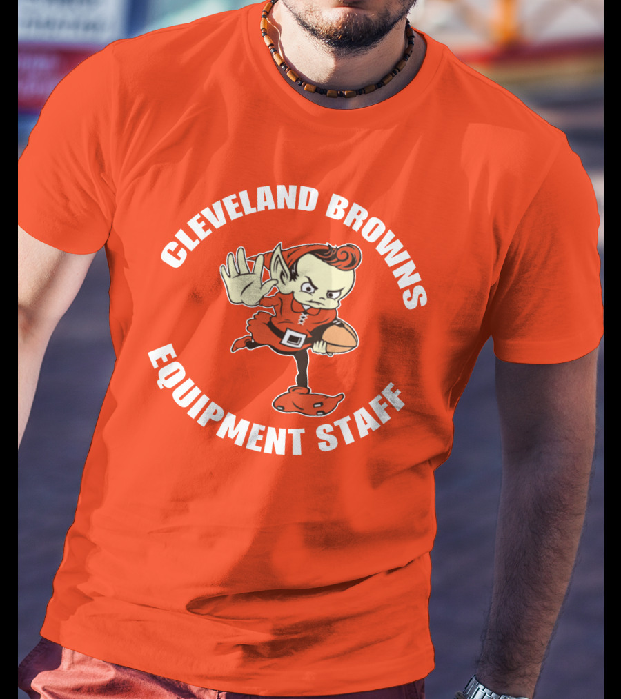 Cleveland Browns Equipment Staff Brownie Mascot T-Shirt