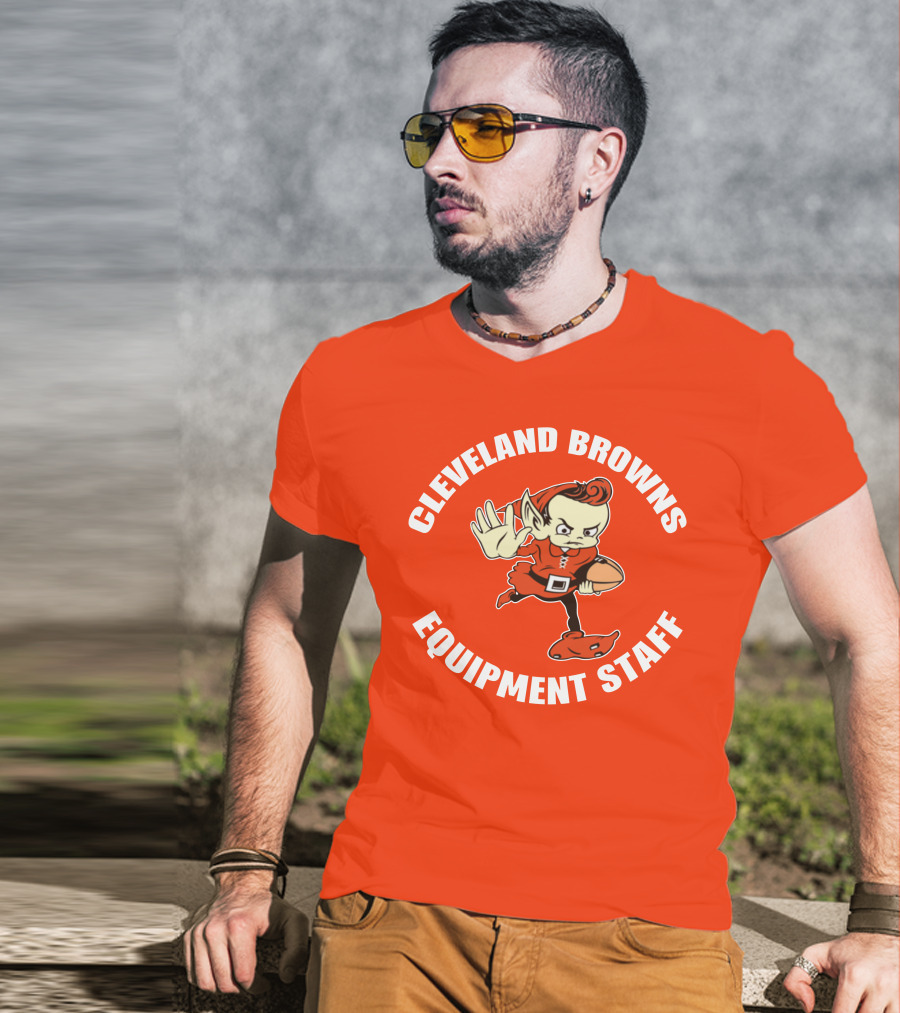 Cleveland Browns Equipment Staff Brownie Mascot T-Shirt