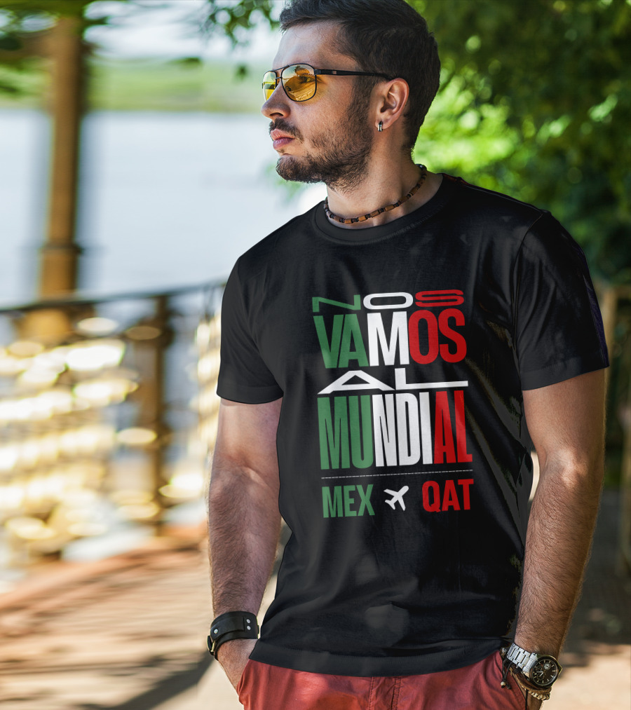 Nos Vamos Al Mundial Mex Qat Airplane T-Shirt