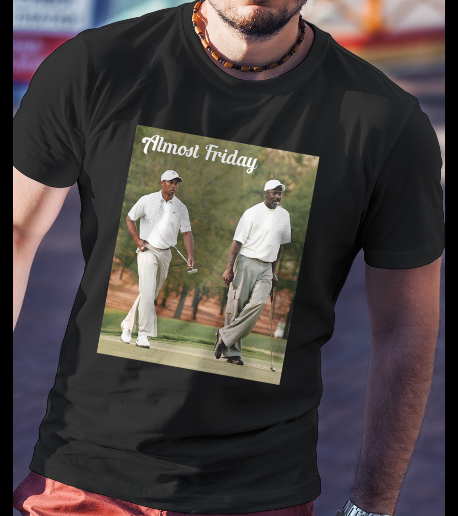 Almost Friday Golf Icons Walking Together T-Shirt