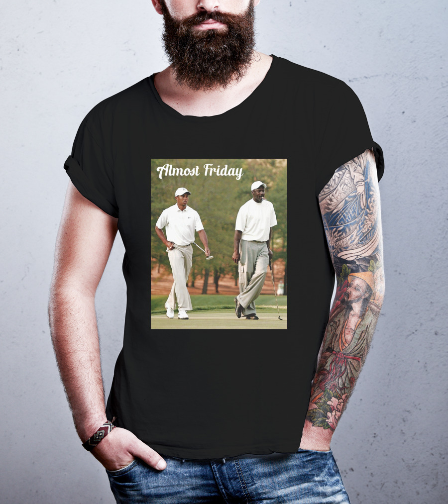 Almost Friday Golf Icons Walking Together T-Shirt