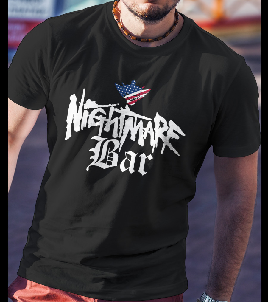 Nightmare Bar American Flag Wings T-Shirt