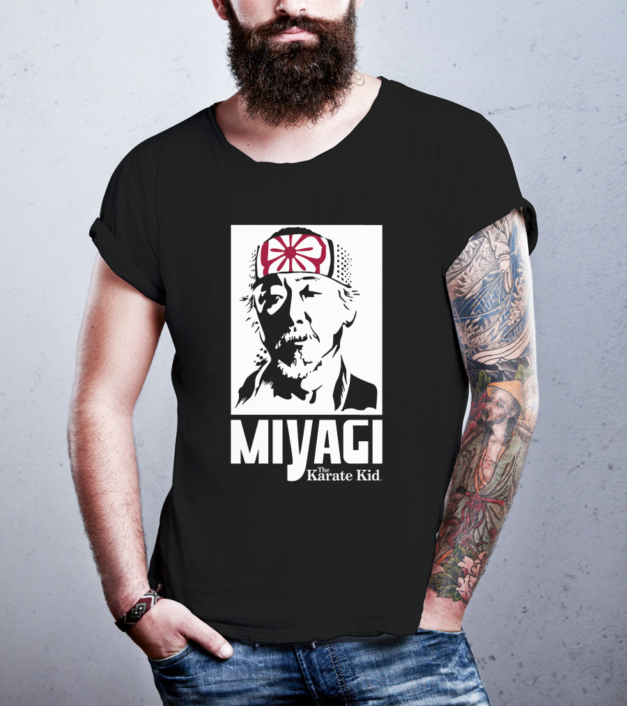 Miyagi The Karate Kid Headband Stencil T-Shirt