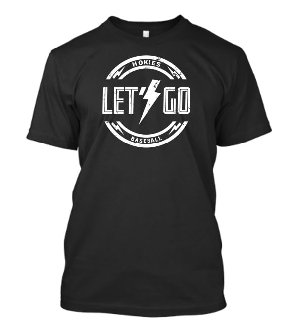 Hokies Baseball Let's Go Lightning Bolt T-Shirt
