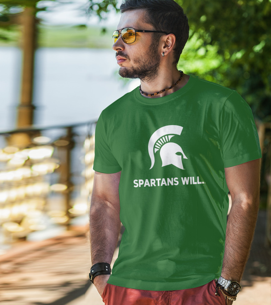 Spartans Will Michigan State Helmet T-Shirt