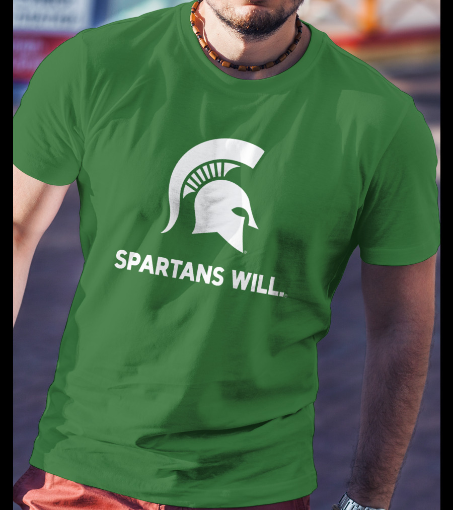 Spartans Will Michigan State Helmet T-Shirt