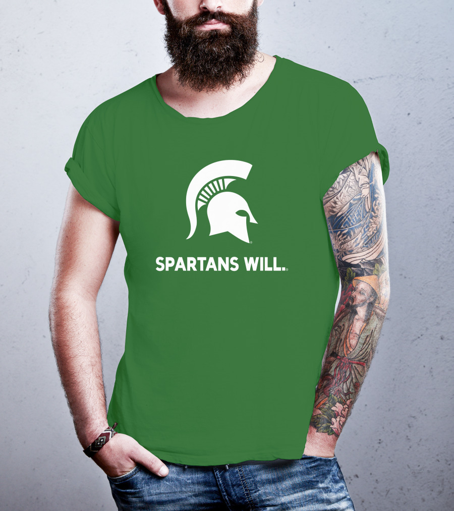 Spartans Will Michigan State Helmet T-Shirt