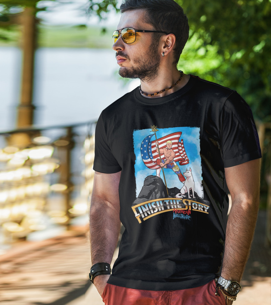Finish The Story American Nightmare WWE Flag Gear T-Shirt