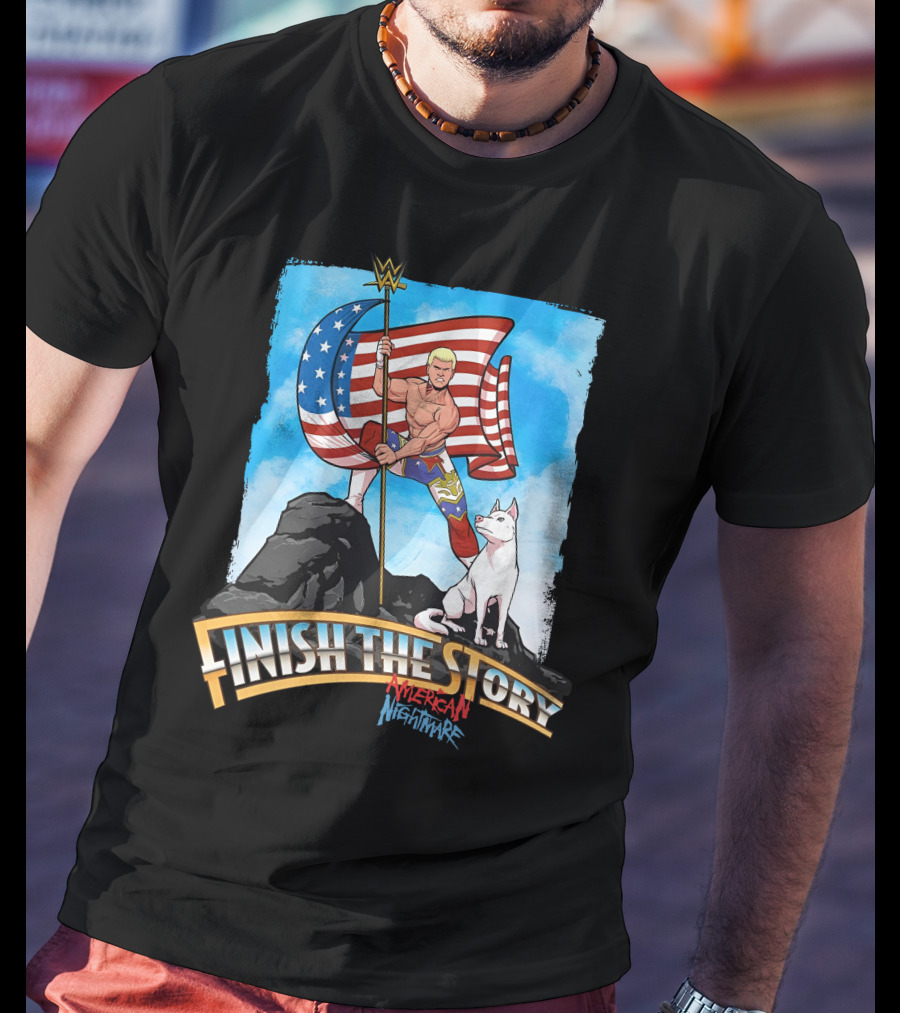 Finish The Story American Nightmare WWE Flag Gear T-Shirt