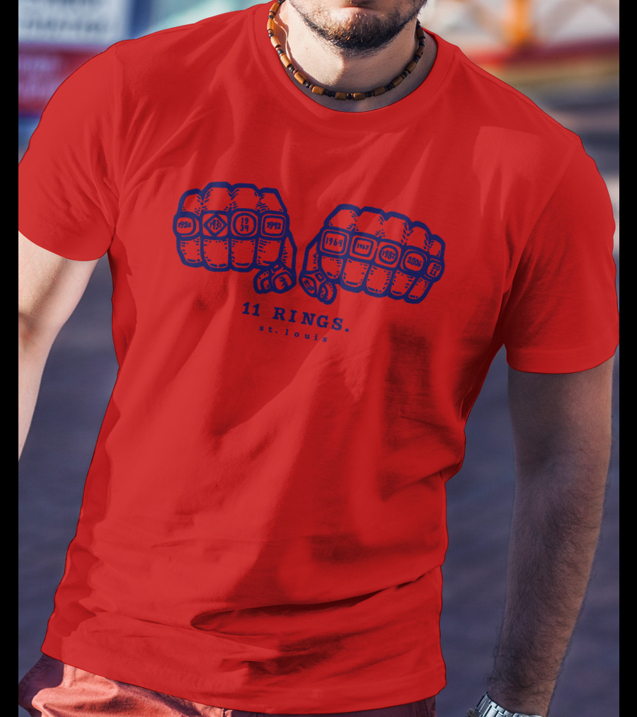 11 Rings St Louis 1926 1931 1934 1942 1944 1946 1964 1967 1982 2006 2011 T-Shirt