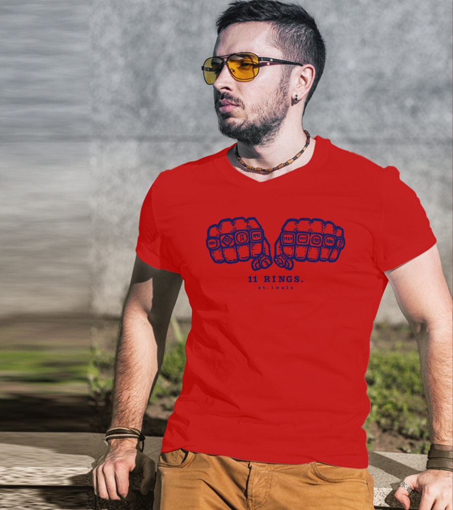 11 Rings St Louis 1926 1931 1934 1942 1944 1946 1964 1967 1982 2006 2011 T-Shirt