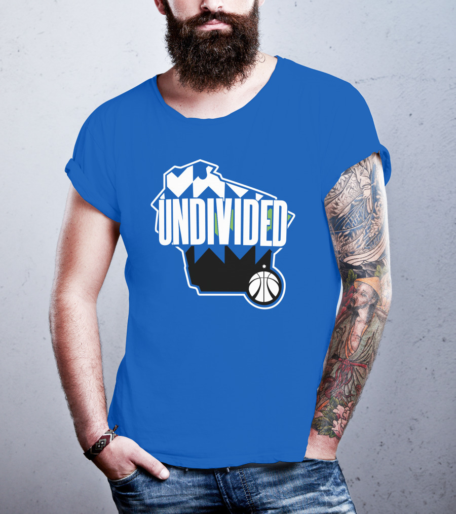 Pat Connaughton Undivided Milwaukee Basketball Map Blue T-Shirt