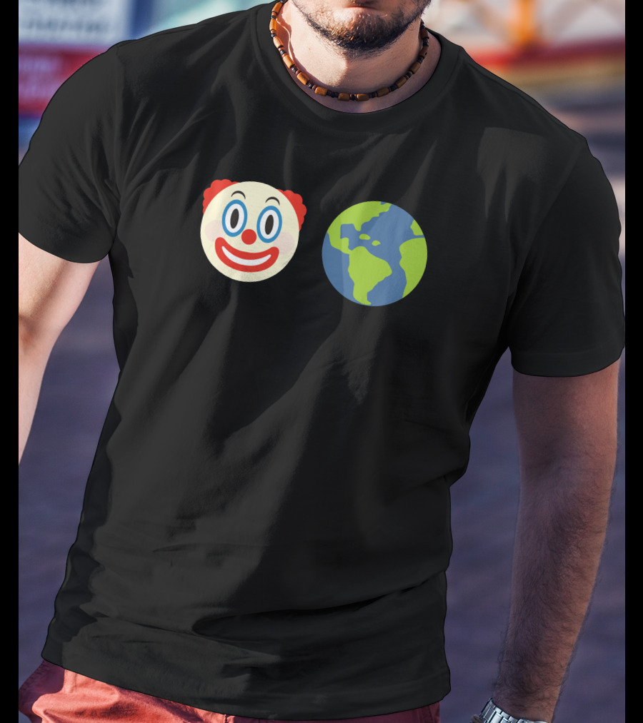 Clown World Honk Honk Emoji Face Earth T-Shirt