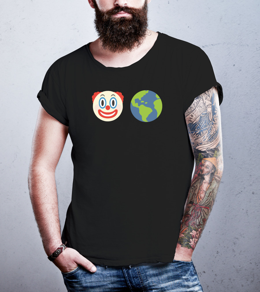Clown World Honk Honk Emoji Face Earth T-Shirt