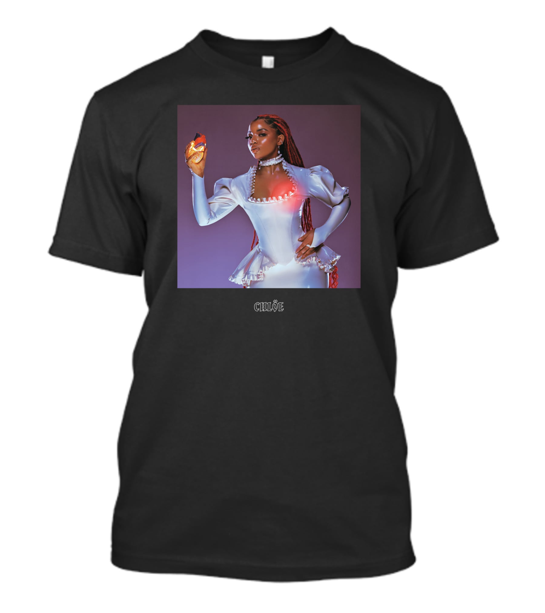 Chloe In Pieces Holding Crystal Heart T-Shirt