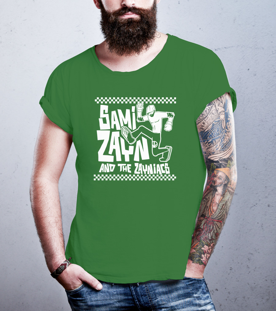 Sami Zayn And The Zayniacs Checkerboard Jumping Person T-Shirt