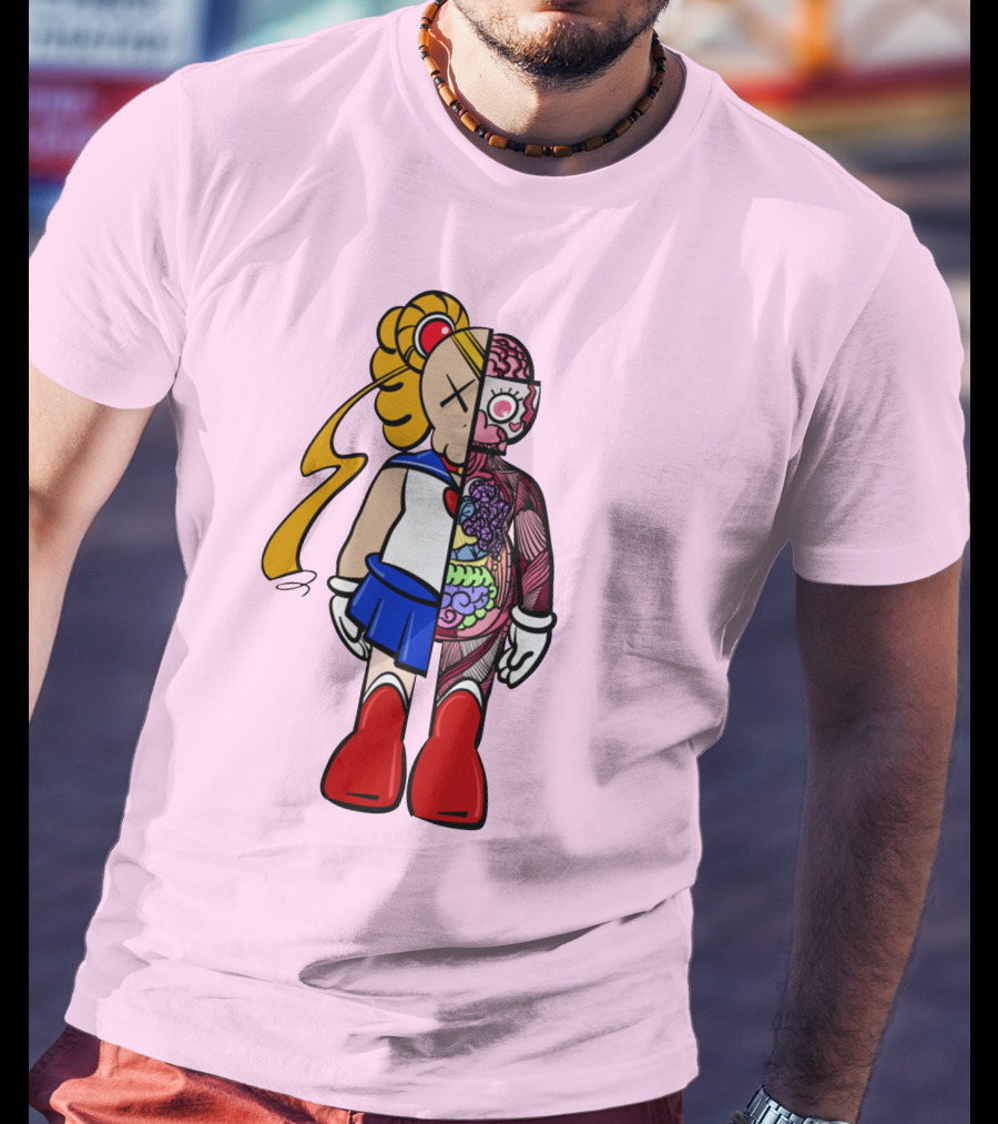 Sailor Kaws Moon Anatomical Hybrid T-Shirt
