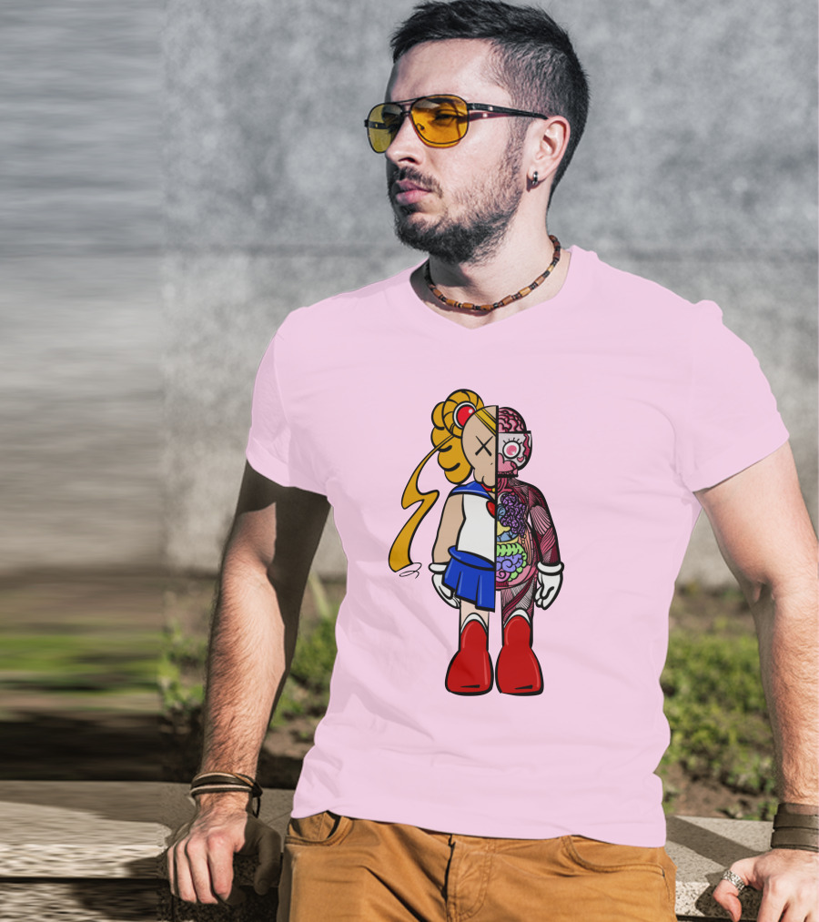 Sailor Kaws Moon Anatomical Hybrid T-Shirt