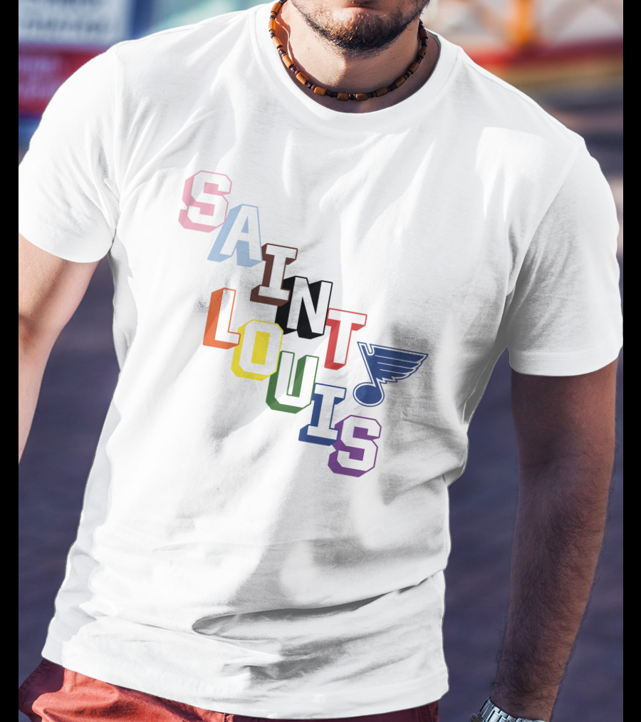 Saint Louis Blues Pride Rainbow Saint Louis T-Shirt
