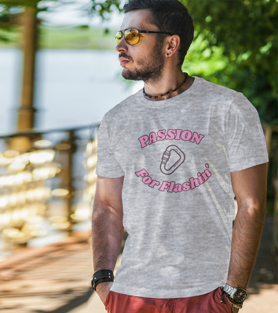 PASSION FOR FLASHIN' Carabiner Climbing Essentials T-Shirt