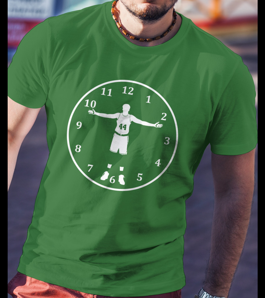 Basketball Time Lord Number 44 Clock T-Shirt