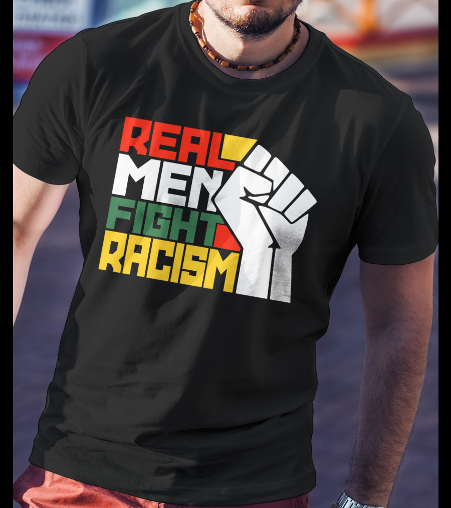 Real Men Fight Racism Silas Young Fist T-Shirt