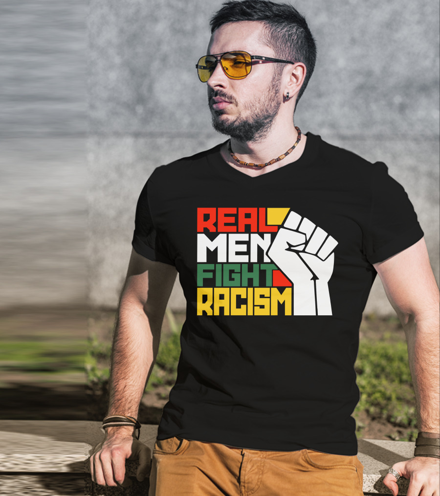 Real Men Fight Racism Silas Young Fist T-Shirt