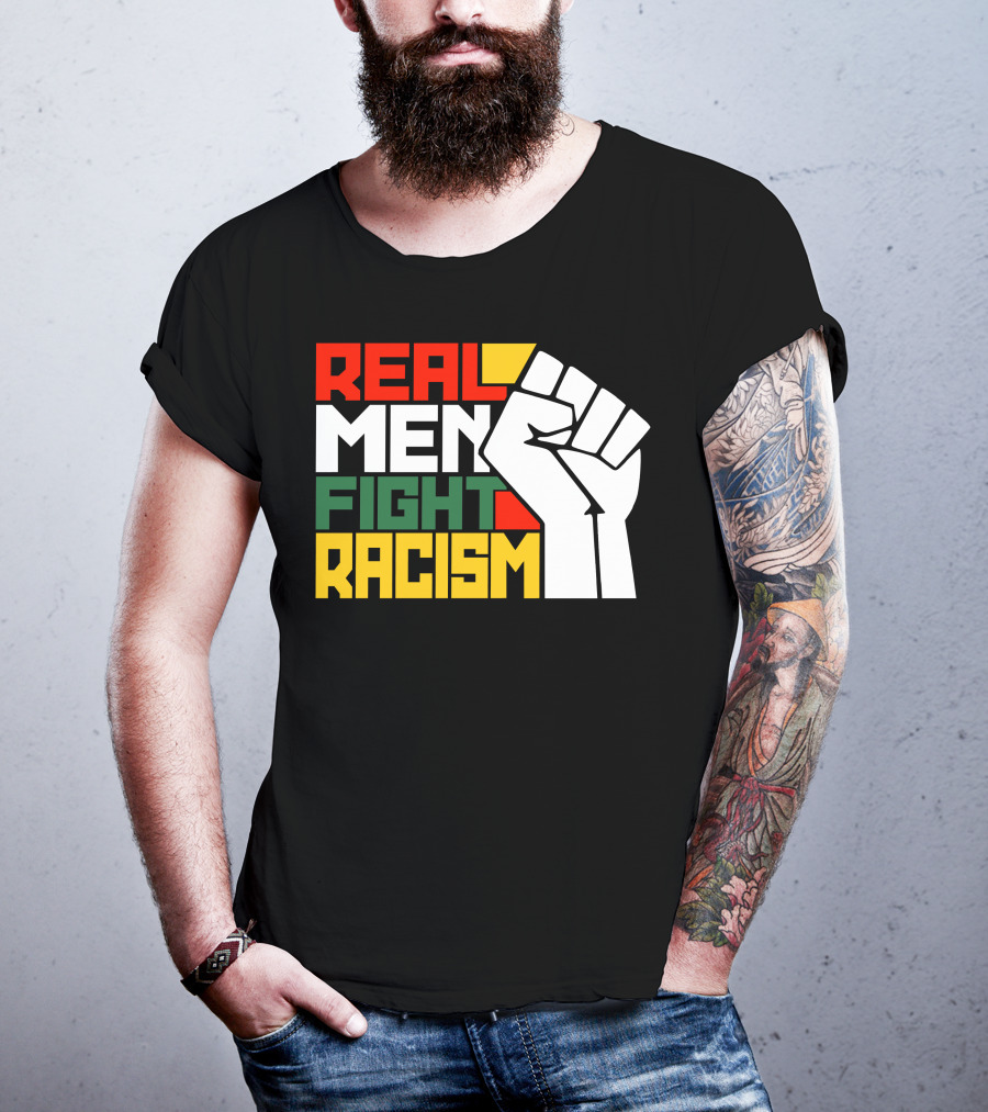 Real Men Fight Racism Silas Young Fist T-Shirt